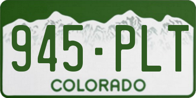 CO license plate 945PLT