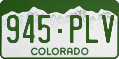 CO license plate 945PLV