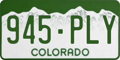 CO license plate 945PLY