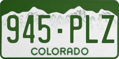CO license plate 945PLZ