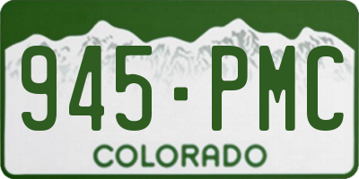 CO license plate 945PMC