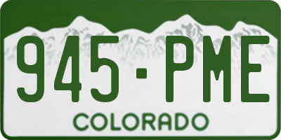 CO license plate 945PME