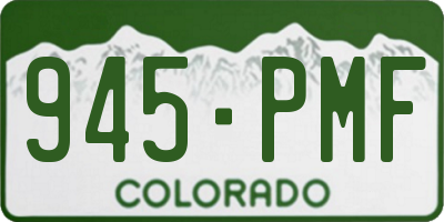 CO license plate 945PMF
