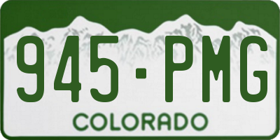 CO license plate 945PMG