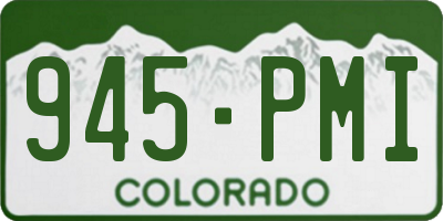 CO license plate 945PMI