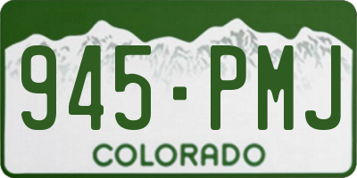 CO license plate 945PMJ