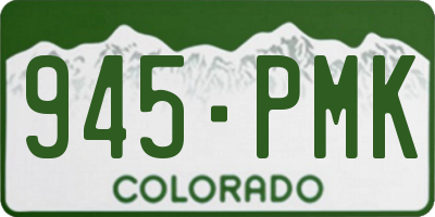 CO license plate 945PMK