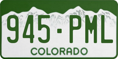 CO license plate 945PML