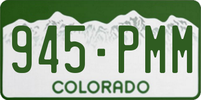 CO license plate 945PMM