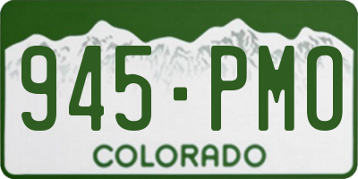 CO license plate 945PMO