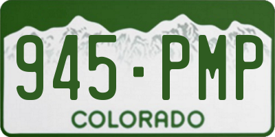 CO license plate 945PMP