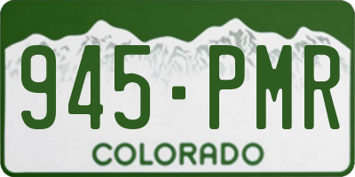 CO license plate 945PMR