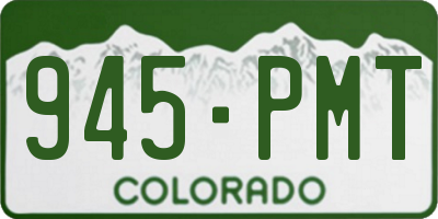 CO license plate 945PMT