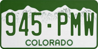 CO license plate 945PMW