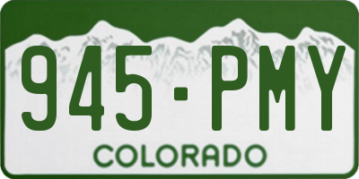 CO license plate 945PMY