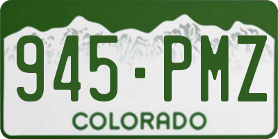 CO license plate 945PMZ