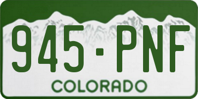 CO license plate 945PNF