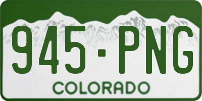 CO license plate 945PNG