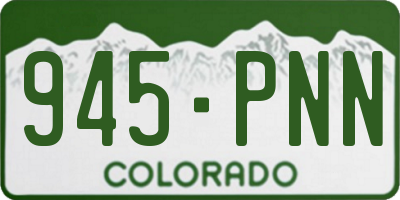 CO license plate 945PNN