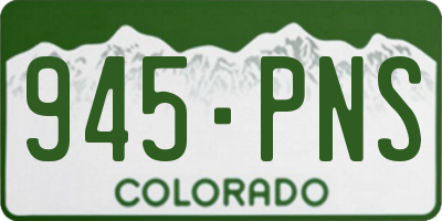 CO license plate 945PNS