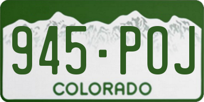 CO license plate 945POJ