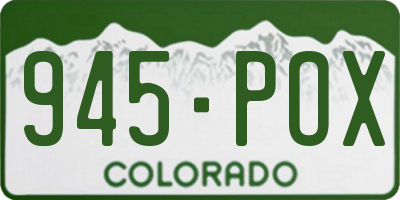 CO license plate 945POX