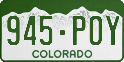CO license plate 945POY