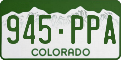 CO license plate 945PPA