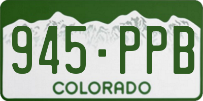 CO license plate 945PPB