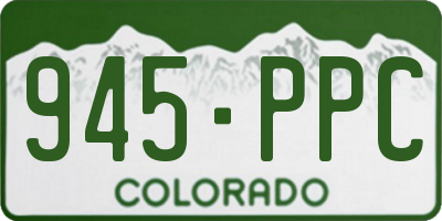 CO license plate 945PPC