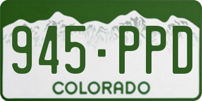 CO license plate 945PPD