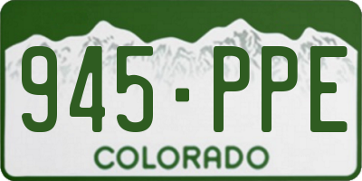 CO license plate 945PPE