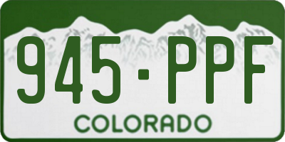 CO license plate 945PPF