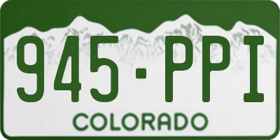 CO license plate 945PPI