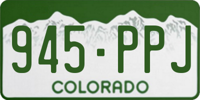 CO license plate 945PPJ