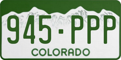 CO license plate 945PPP