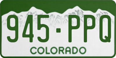 CO license plate 945PPQ