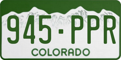 CO license plate 945PPR