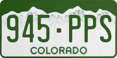 CO license plate 945PPS
