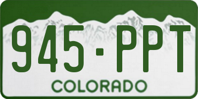 CO license plate 945PPT