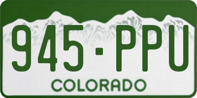 CO license plate 945PPU
