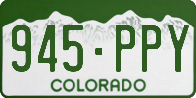 CO license plate 945PPY