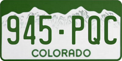 CO license plate 945PQC