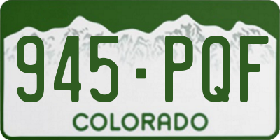 CO license plate 945PQF