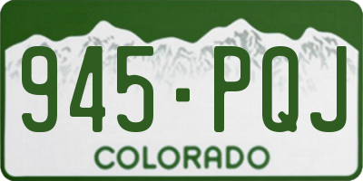 CO license plate 945PQJ