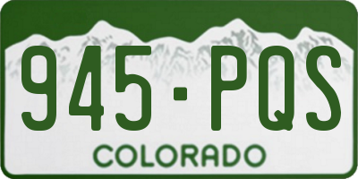 CO license plate 945PQS
