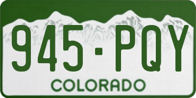 CO license plate 945PQY