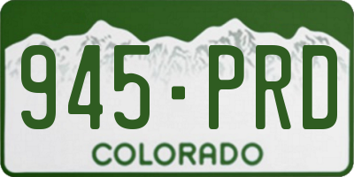 CO license plate 945PRD