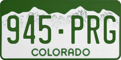 CO license plate 945PRG