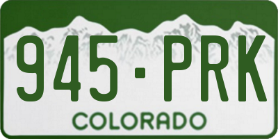 CO license plate 945PRK